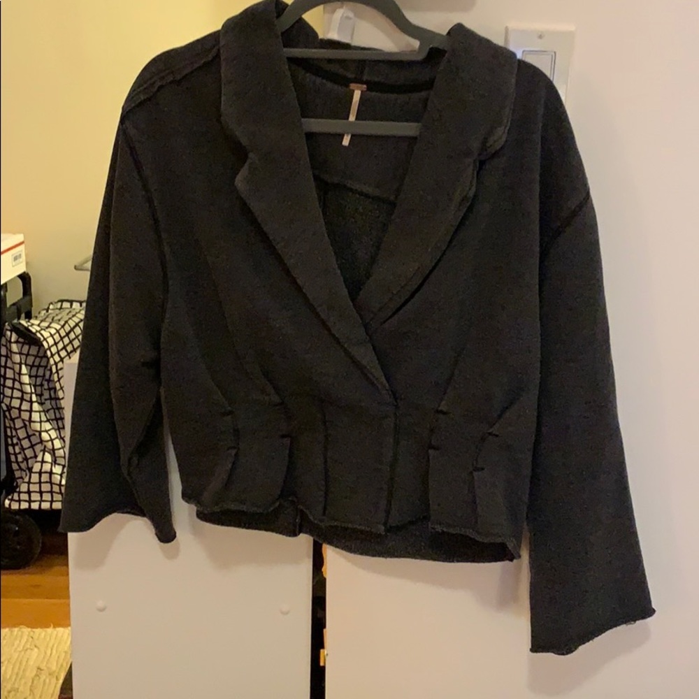 Dark Gray Free People Blazer-like pull over